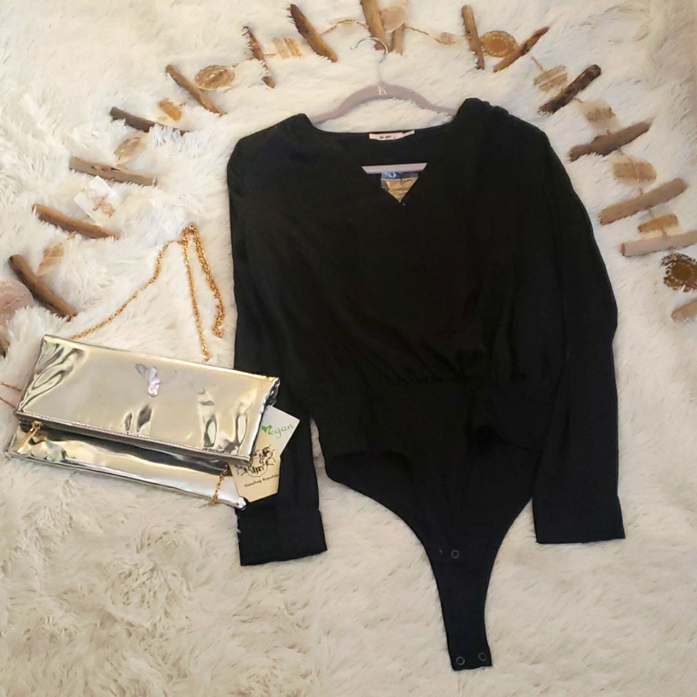New Casual black bodysuit